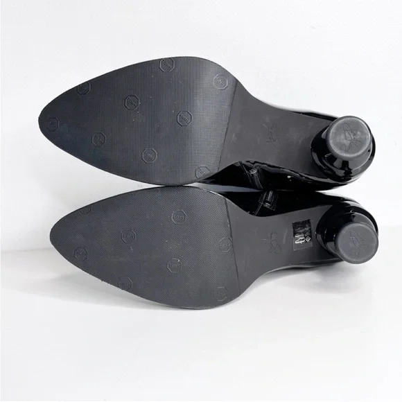 John Fluevog Powerhouse Rashida Black Patent Bootie 11 - Picture 9 of 12